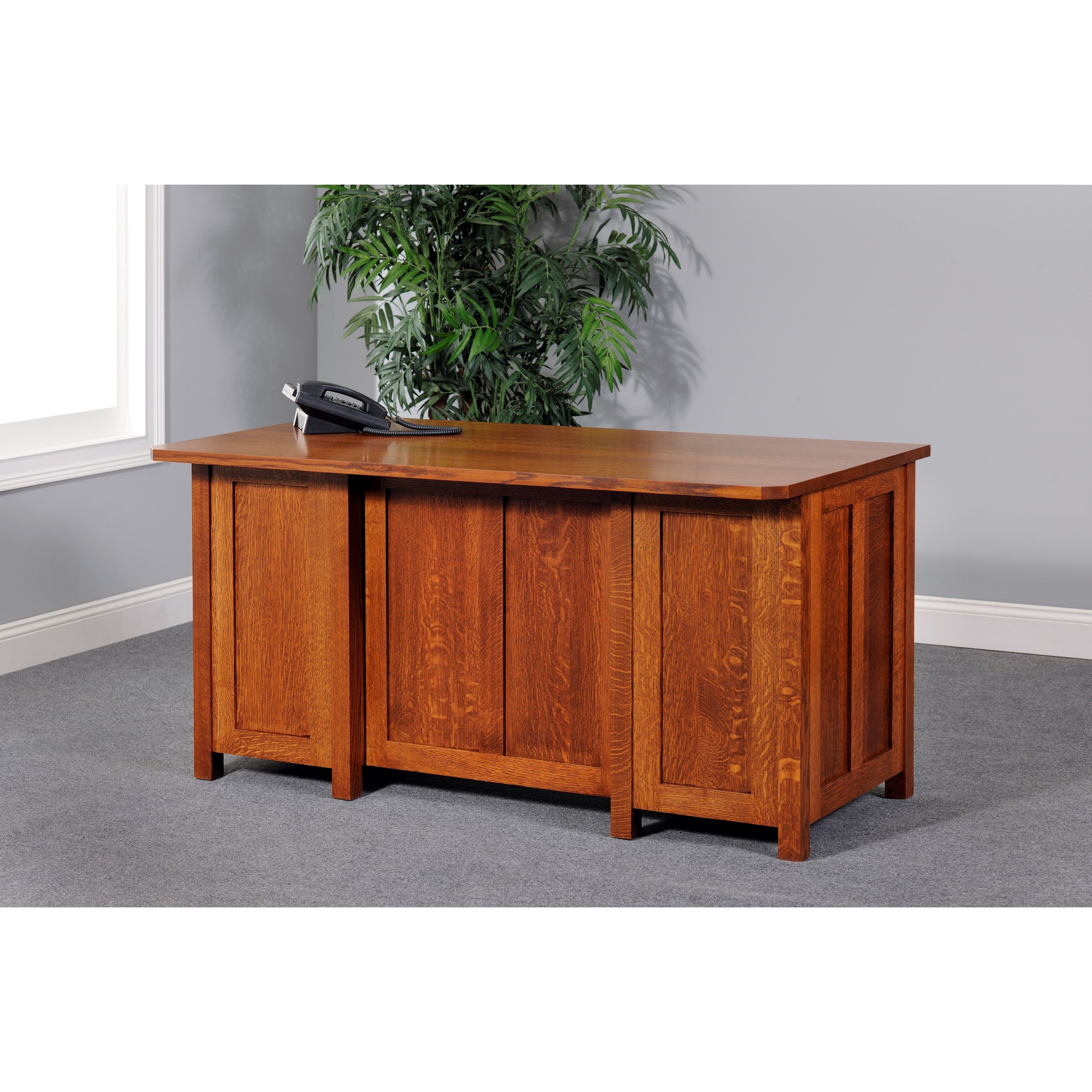 Mission style executive desk sale